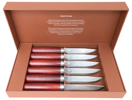 Morakniv Classic Steak Knife Röd 6pack