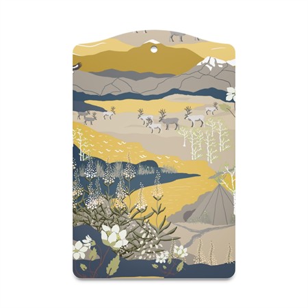 Serveringsbräda Fjällvandring Gul