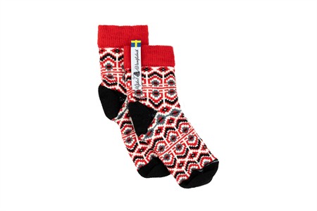 Merinosocka Dalarna Kurbits Röd 19-21